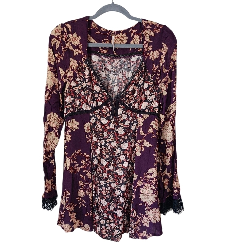 Free People Purple Floral Mini Dress